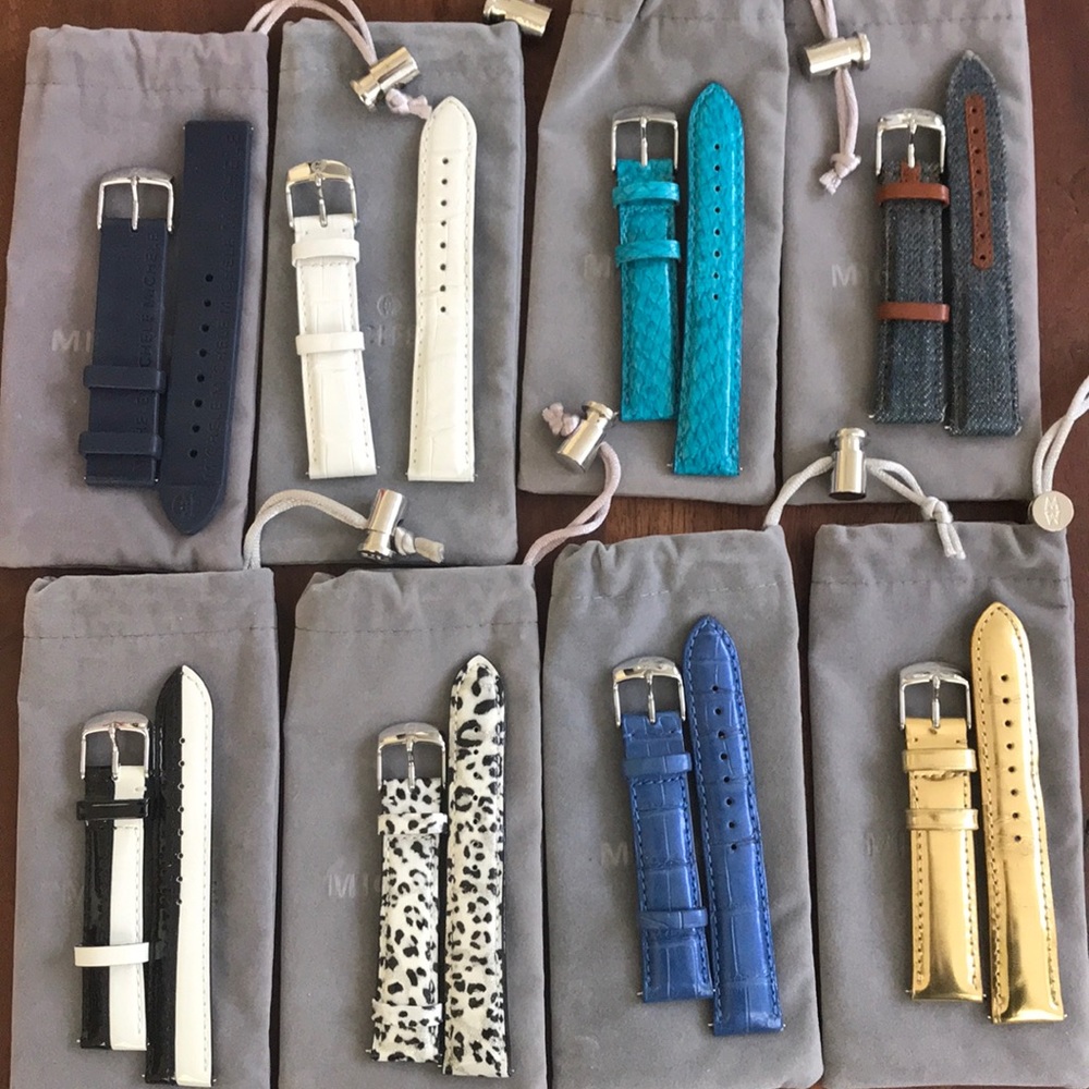Lot of 8 Michele Watch Bands Size 18
